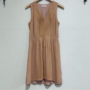 MADEWELL Silk Blush Mauve Pink Sleeveless Dress Above Knee Tank